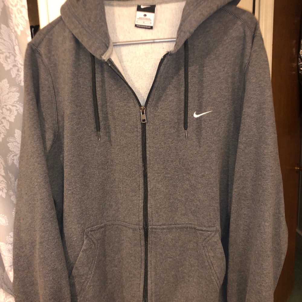 Nike Mens Gray Full Zip Up Hoodie